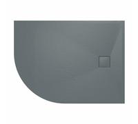 NRG 1200x900mm Offset Quadrant Anthracite Wetroom Shower Base Tray SMC | Slate Effect, Slip Resistance, Easy to Clean, Shower Enclosure Base Tray, Durable Shower Tray for Shower Door, Wetroom