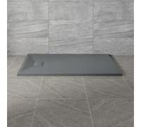 NRG 1300x800mm Anthracite Non-Slip SMC Rectangle Bathroom Shower Tray