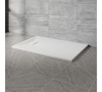 NRG 1300x800mm SMC Rectangle Shower Tray White with Fast Flow Waste