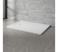 NRG 1400x900mm SMC Rectangle Shower Tray White Slip-Resistance Bathroom Shower Base Easy to Clean