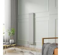 NRG 1500 x 290 mm Gloss White Vertical Cast Iron Radiator Triple Panel