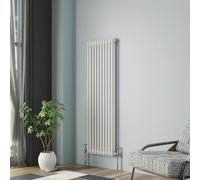 NRG 1500 X 470 mm Gloss White 2 Column Radiators Vertical Central Heating Cast Iron Rads for Bathroom Living Room and Kitchen