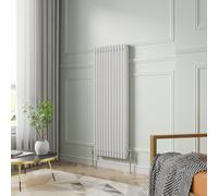 NRG 1500 x 560 mm Gloss White Vertical Cast Iron Radiator Triple Panel
