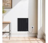 NRG 1500W Electric Ceramic Radiator with Wi-Fi Model Portable Plug in Electric Heater Free Standing or Wall Mountable Black