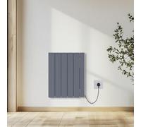 NRG 1500W Electric Ceramic Radiator with Wi-Fi Model Portable Plug in Electric Heater Free Standing or Wall Mountable Anthracite