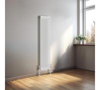 NRG 1500x380 Cast Iron Vertical Radiator Gloss White 2 Column