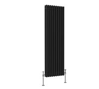 NRG 1500x470mm Black Radiator Traditional 3 Column Vertical Cast Iron Rads