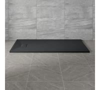 NRG 1500x800mm Black Non-Slip SMC Rectangle Bathroom Shower Tray