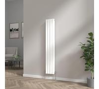 NRG 1600 x 272mm Bathroom Vertical Radiator Gloss White Double Flat Panel