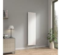 NRG 1600 x 408mm Vertical Radiator Gloss White Single Flat Panel