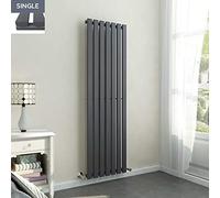 NRG 1600 x 480mm Vertical Designer Radiator Single Rectangular Panel Modern Central Heating for Bathroom Anthracite
