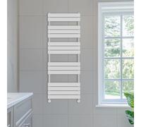 NRG 1600 x 600 mm Designer Flat Panel Heated Towel Rail Radiators Chrome Bathroom Radiator