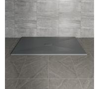 NRG 1600x1000mm Anthracite SMC Rectangle Shower Tray Slip-Resistance Bathroom Shower Enclosure Base Tray