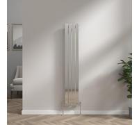 NRG 1600x272 Chrome Vertical Designer Radiator Single Flat Panel