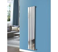 NRG 1600x272 Flat Panel Radiator Central Heating Radiators Single Column Chrome