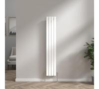 NRG 1600x272 White Vertical Designer Radiator Single Flat Panel