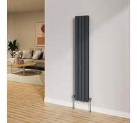 NRG 1600x272mm Anthracite Radiator Vertical Flat Panel Bathroom Double Rad