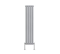 NRG 1600x272mm Single Flat Tube Central Heating Panel Radiator Rad Chrome