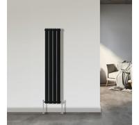 NRG 1600x272mm Vertical Radiator Black Double Flat Panel Designer Radiator