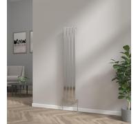NRG 1600x272mm Vertical Tall Upright Flat Panel Designer Bathroom Central Heating Radiator Chrome Single Column - Perfect for Bathroom, Bedroom, Kitchen, Hallway, Living Room