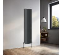 NRG 1600x354mm Vertical Oval Double Panel Heater Radiators Anthracite