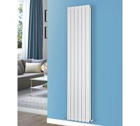 NRG 1600x408 Vertical Flat Panel Designer Radiators Central Heating Rad Double Column White