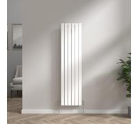 NRG 1600x408 White Vertical Designer Radiator Single Flat Panel