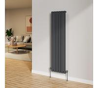 NRG 1600x408mm Anthracite Radiator Vertical Flat Panel Single Radiator