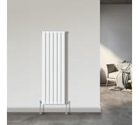 NRG 1600x408mm Single Flat Panel Designer Tall Vertical Radiator Central Heating White