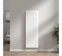 NRG 1600x544 White Vertical Designer Radiator Double Flat Panel
