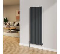 NRG 1600x544mm Anthracite Radiator Vertical Flat Panel Bathroom Double Rad