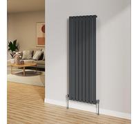 NRG 1600x544mm Anthracite Radiator Vertical Flat Panel Single Radiator