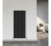 NRG 1600x544mm Vertical Radiator Black Double Flat Panel Designer Radiator