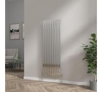 NRG 1600x544mm Vertical Tall Upright Flat Panel Designer Bathroom Central Heating Radiator Chrome Single Column - Perfect for Bathroom, Bedroom, Kitchen, Hallway, Living Room
