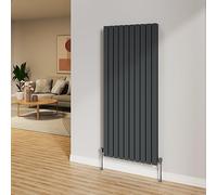 NRG 1600x680mm Anthracite Radiator Vertical Flat Panel Bathroom Double Rad