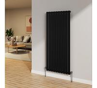 NRG 1600x680mm Black Radiator Vertical Flat Panel Single Radiator