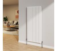 NRG 1600x680mm Gloss White Radiator Vertical Flat Panel Bathroom Designer Double Rad Central Heating