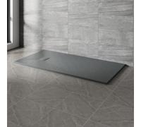 NRG 1700x900mm SMC Rectangle Shower Tray Anthracite Slip-Resistance Bathroom Shower Base Easy to Clean