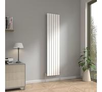 NRG 1800 x 408mm Vertical Radiator Gloss White Single Flat Panel