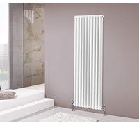 NRG 1800 X 470 mm Gloss White 2 Column Radiators Vertical Central Heating Cast Iron Rads for Bathroom Living Room and Kitchen