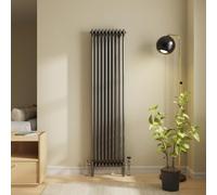 NRG 1800 x 472mm Raw Metal Cast Iron Triple Column Vertical Radiator