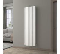 NRG 1800 x 544 mm Column Radiator Gloss White Double Flat Panel with Values