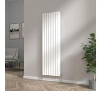 NRG 1800x544 Vertical Column Designer Radiator Gloss White Double Flat Panel