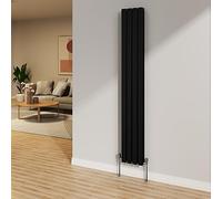 NRG 1800x272mm Black Radiator Vertical Flat Panel Bathroom Double Radiator