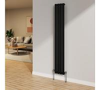NRG 1800x272mm Black Radiator Vertical Single Flat Panel Central Heating
