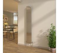 NRG 1800x272mm Chrome Radiator Single Flat Panel with Valves