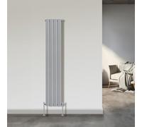 NRG 1800x272mm Vertical Column Designer Radiator Chrome Single Flat Panel