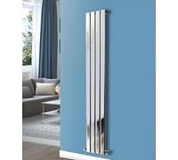 NRG 1800x272mm Vertical Flat Panel Designer Bathroom Tall Upright Central Heating Premium Radiator Chrome Single Column