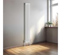 NRG 1800x290 Cast Iron Vertical Radiator Gloss White 2 Column Central Heating Rads