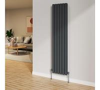 NRG 1800x408mm Anthracite Radiator Vertical Flat Panel Bathroom Double Rad
